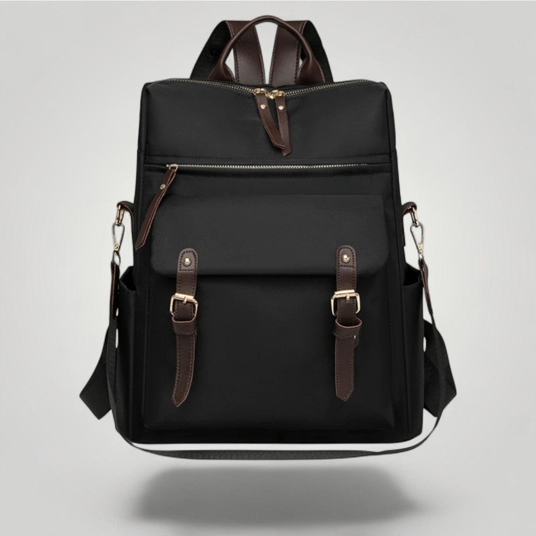 Sac à dos femme pour ordinateur portable en nylon Noir