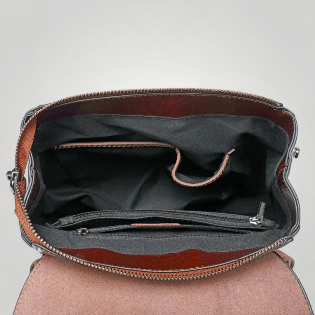 Sac à Dos Ordinateur en Cuir pour Femme 12 pouces