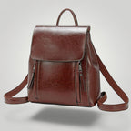 Sac à Dos Ordinateur en Cuir pour Femme 12 pouces Café / 12"