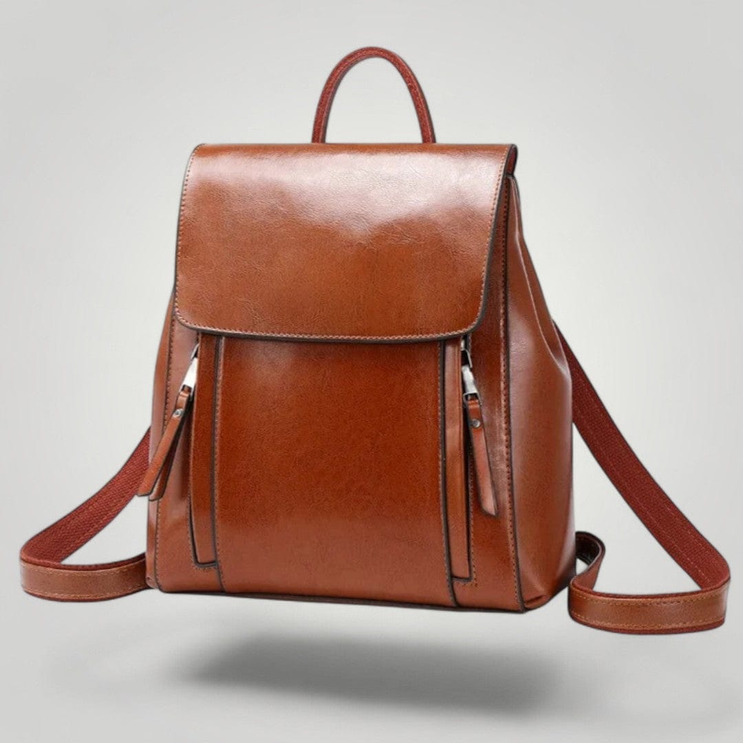 Sac à Dos Ordinateur en Cuir pour Femme 12 pouces Marron / 12"