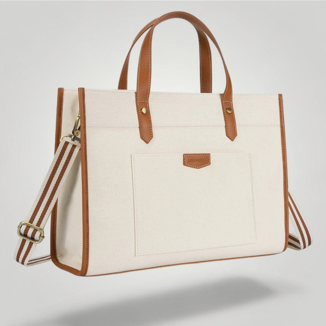 Sac à Main Ordinateur pour Femme 15 pouces Crème / 15"