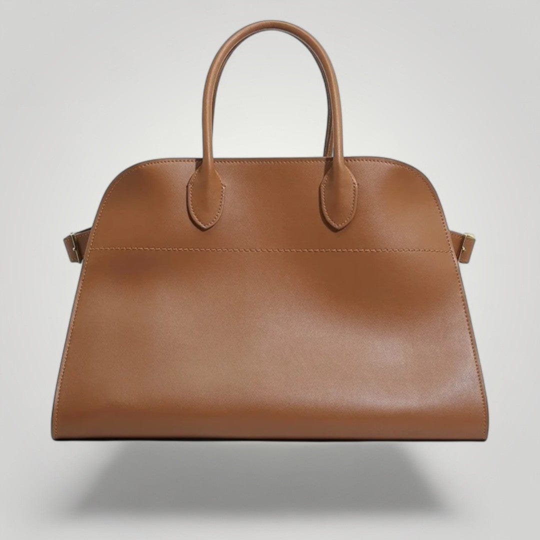 Sac Business Femme Ordinateur en Cuir Végan Marron