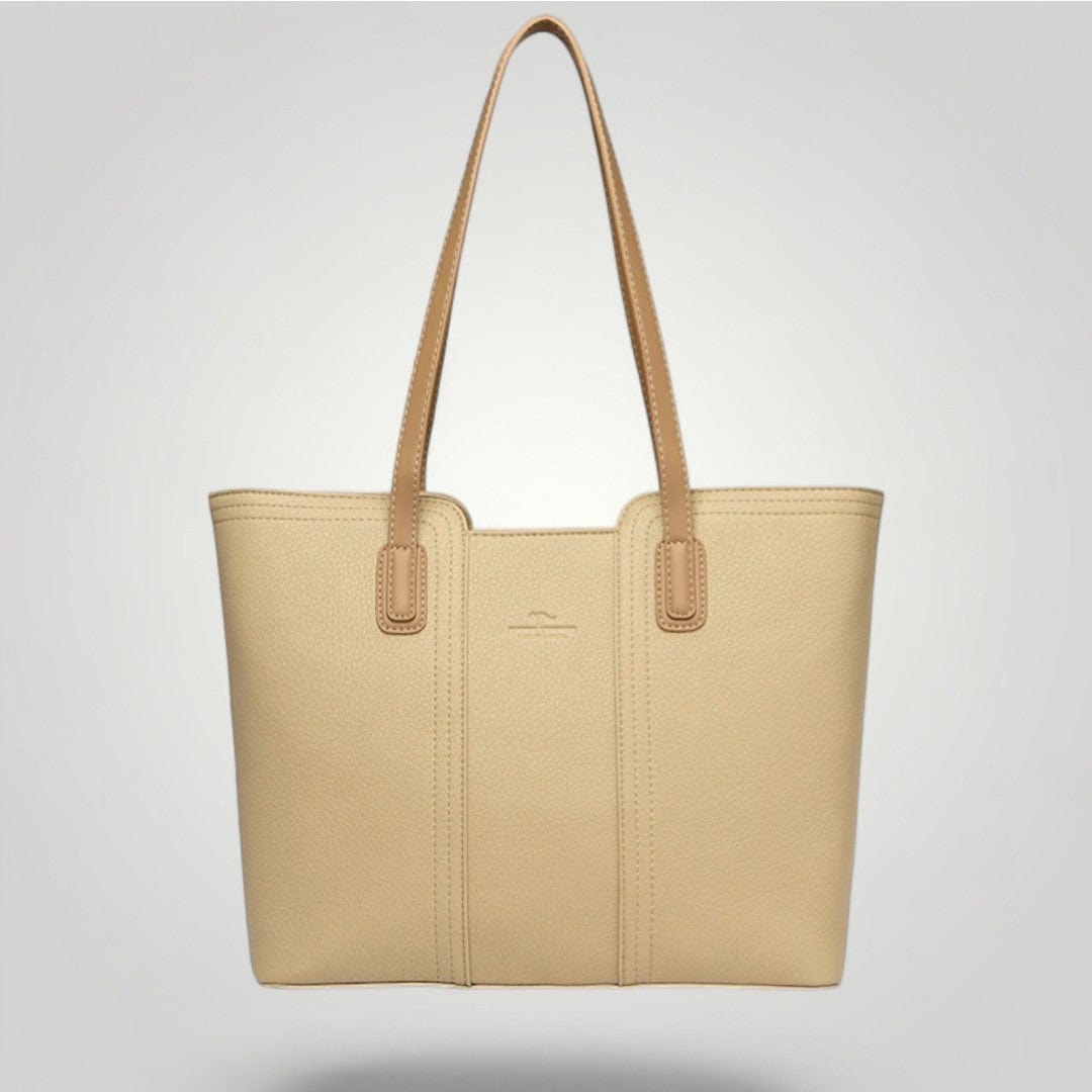 Sac Femme Ordinateur Cuir | 17 pouces Crème