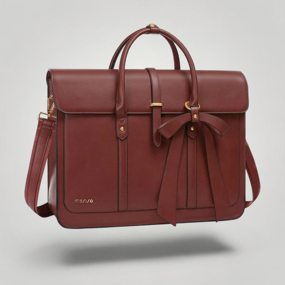Sac Ordinateur 14 pouces pour Femme en Cuir Marron / 14"