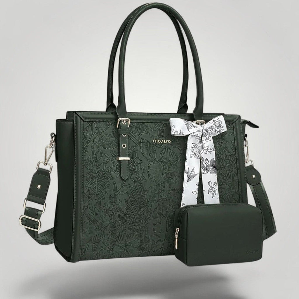 Sac Ordinateur Chic 16 pouces pour Femme Vert Émeraude / 16"