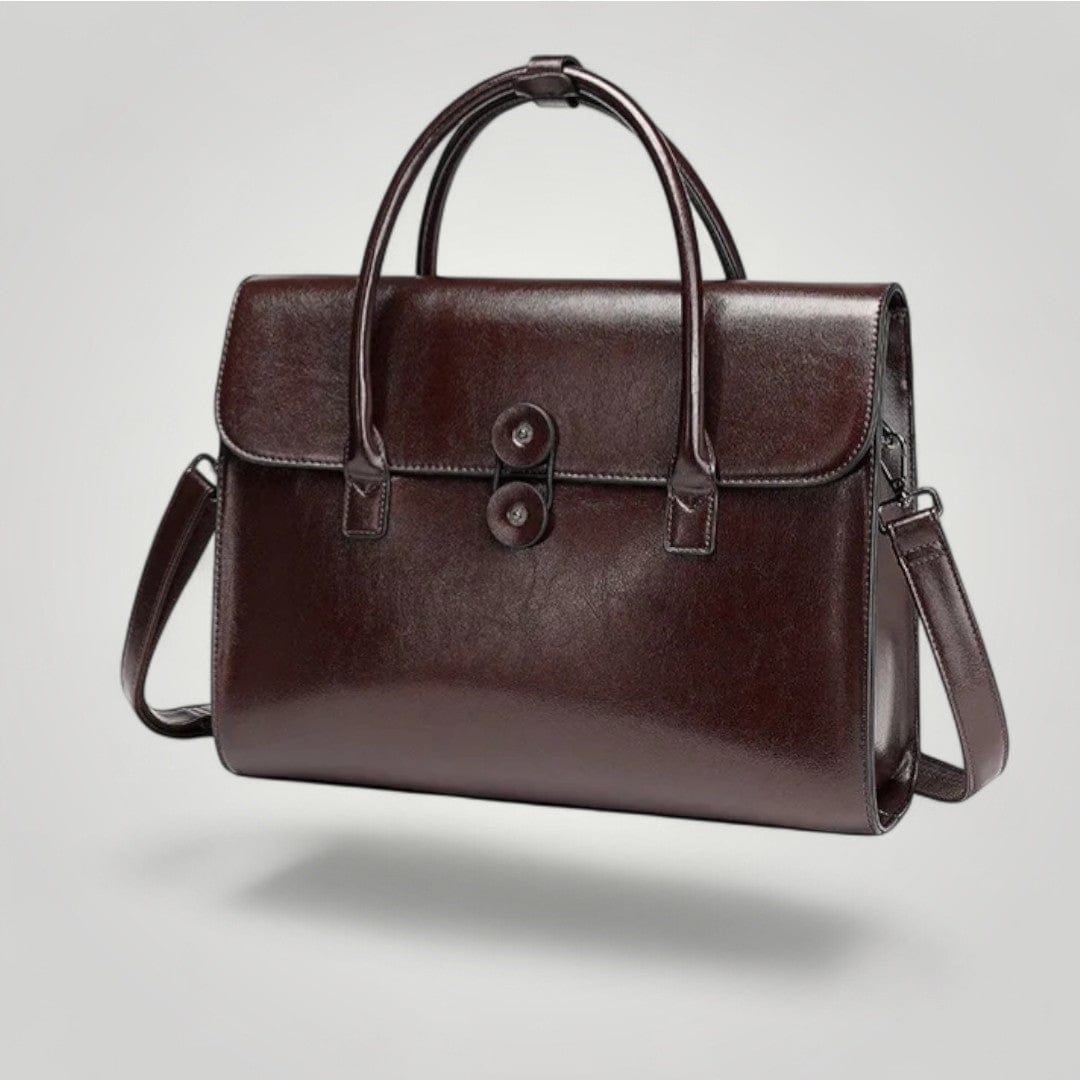 Sac Ordinateur pour Femme Vintage en Cuir 14 pouces Café / 14"