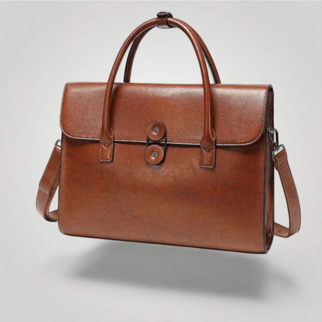 Sac Ordinateur pour Femme Vintage en Cuir 14 pouces Marron / 14"
