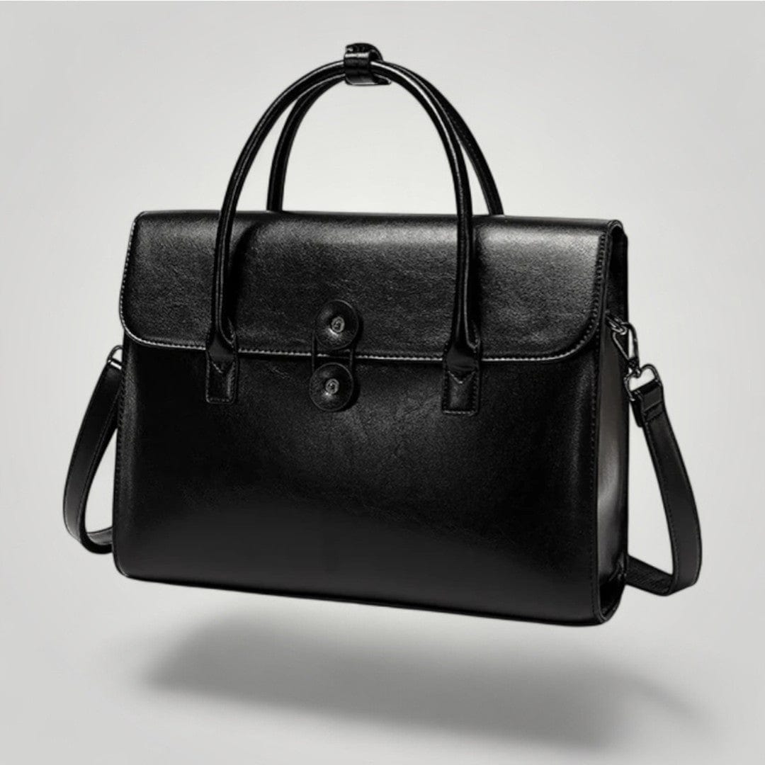 Sac Ordinateur pour Femme Vintage en Cuir 14 pouces Noir / 14"